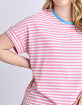 Jarrah Stripe S/S Tee - Pink - Elm Lifestyle