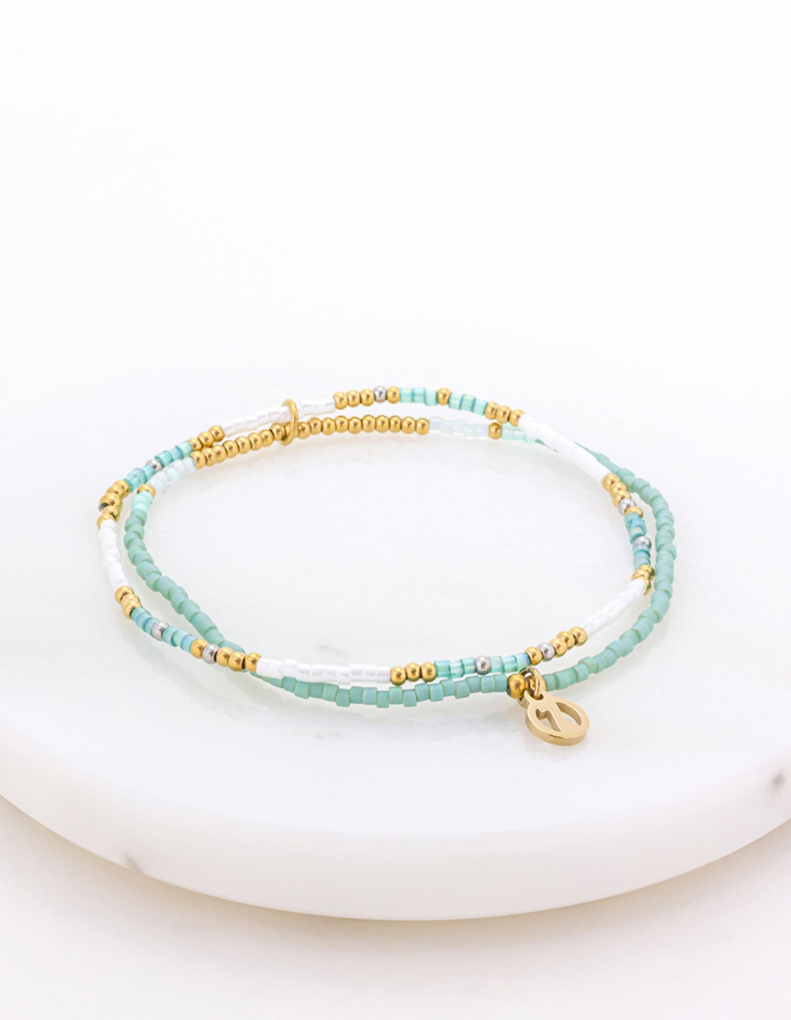 Kate Bracelet - Sea/Gold - Zafino
