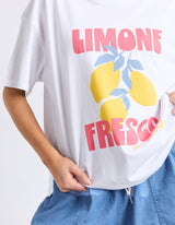 Limone Fresco Tee - White - Elm Lifestyle - FUDGE Gifts Home Lifestyle