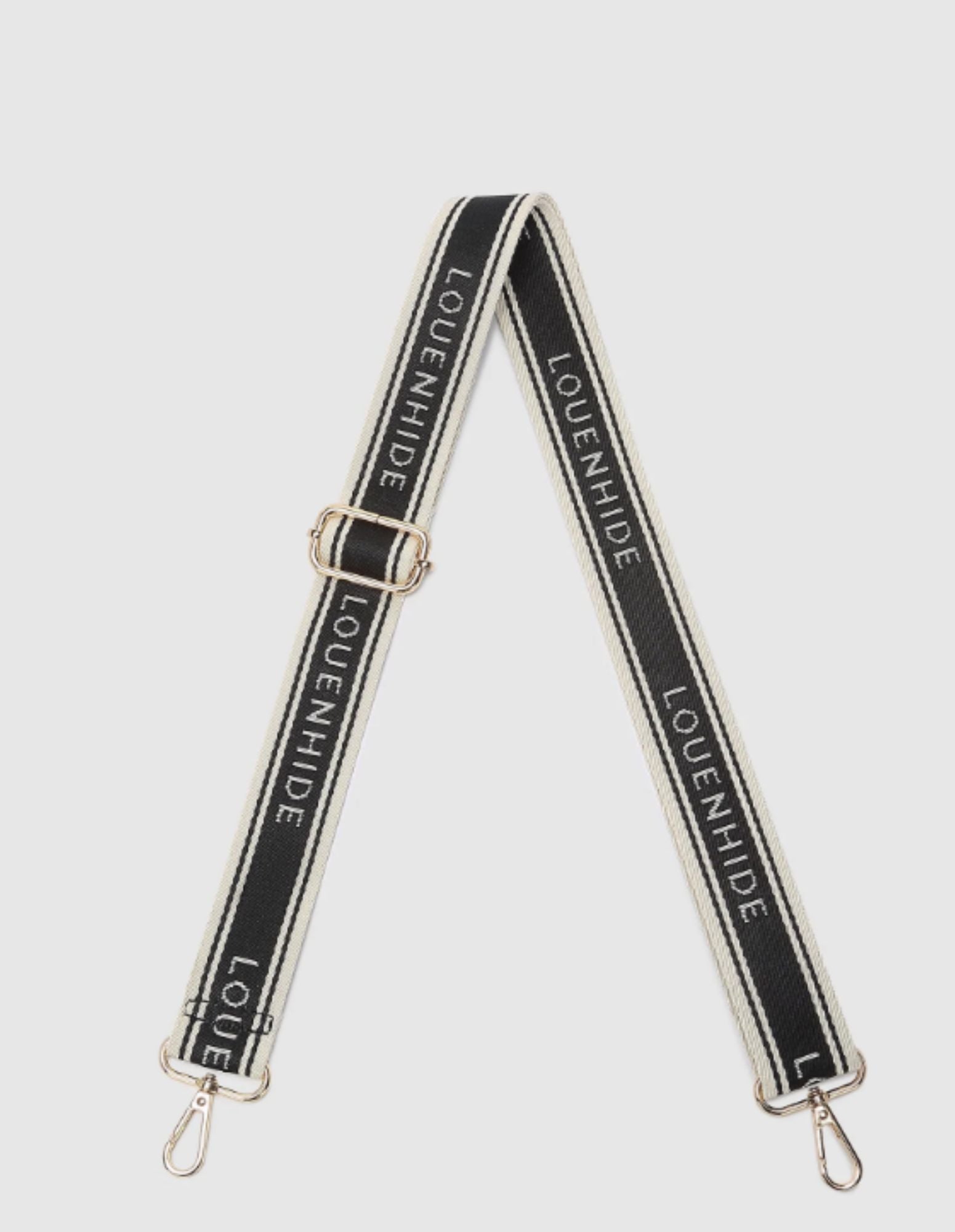 Logo Contrast Bag Strap - Black/Cream - Louenhide