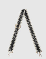 Logo Contrast Bag Strap - Black/Cream - Louenhide