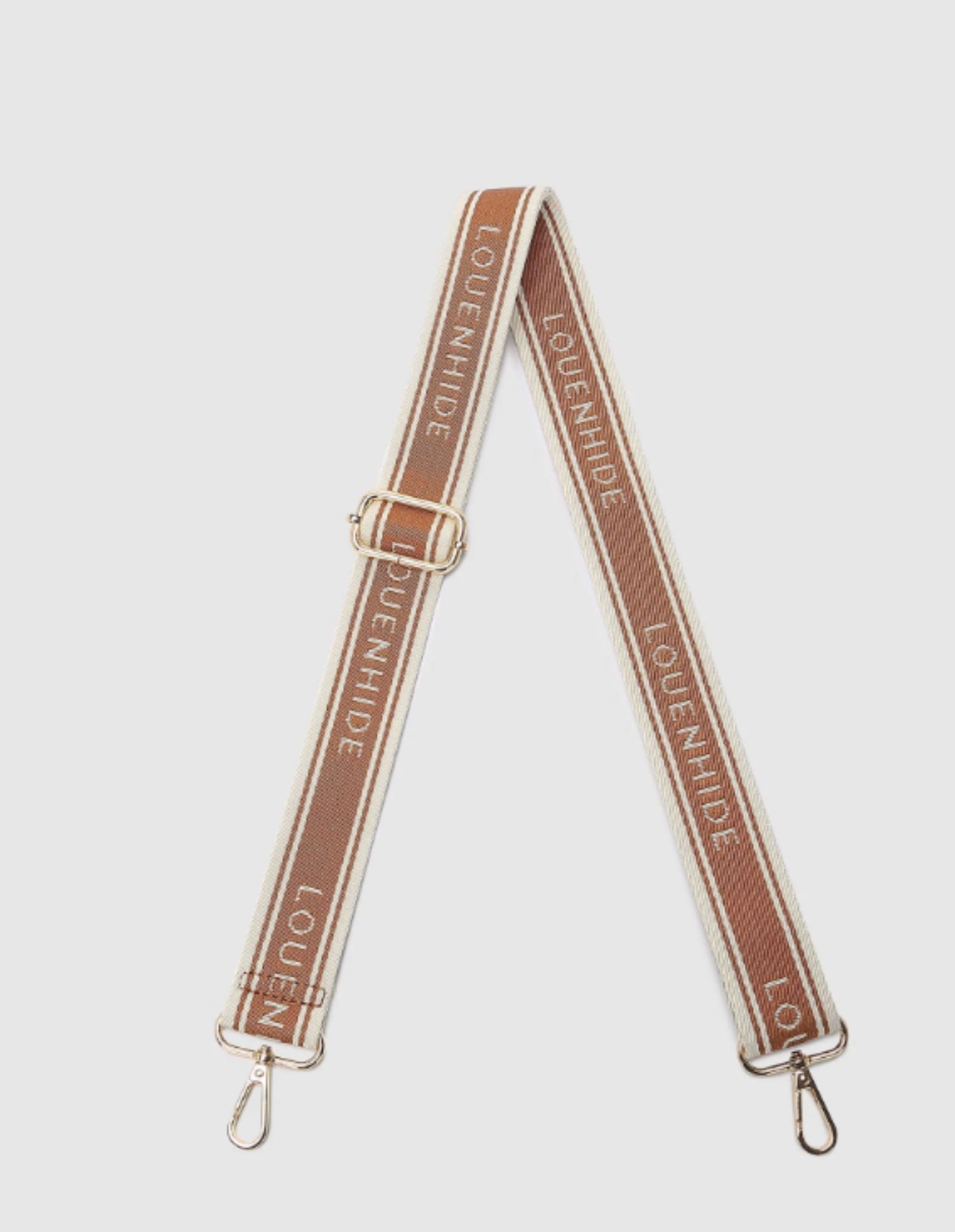 Logo Contrast Bag Strap - Tan/Cream - Louenhide