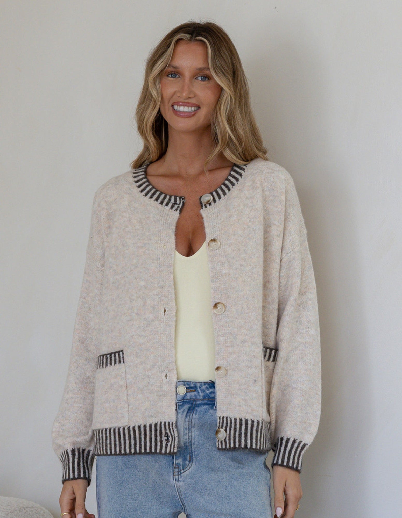 Maci Blanket Stitch Cardigan - Miss Marlow