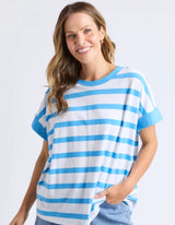 Maddison Tee - Azure Blue & White Stripe - Elm Lifestyle - FUDGE Gifts Home Lifestyle