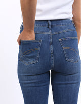 Mollie Capri Jeans - Blue - Elm Lifestyle