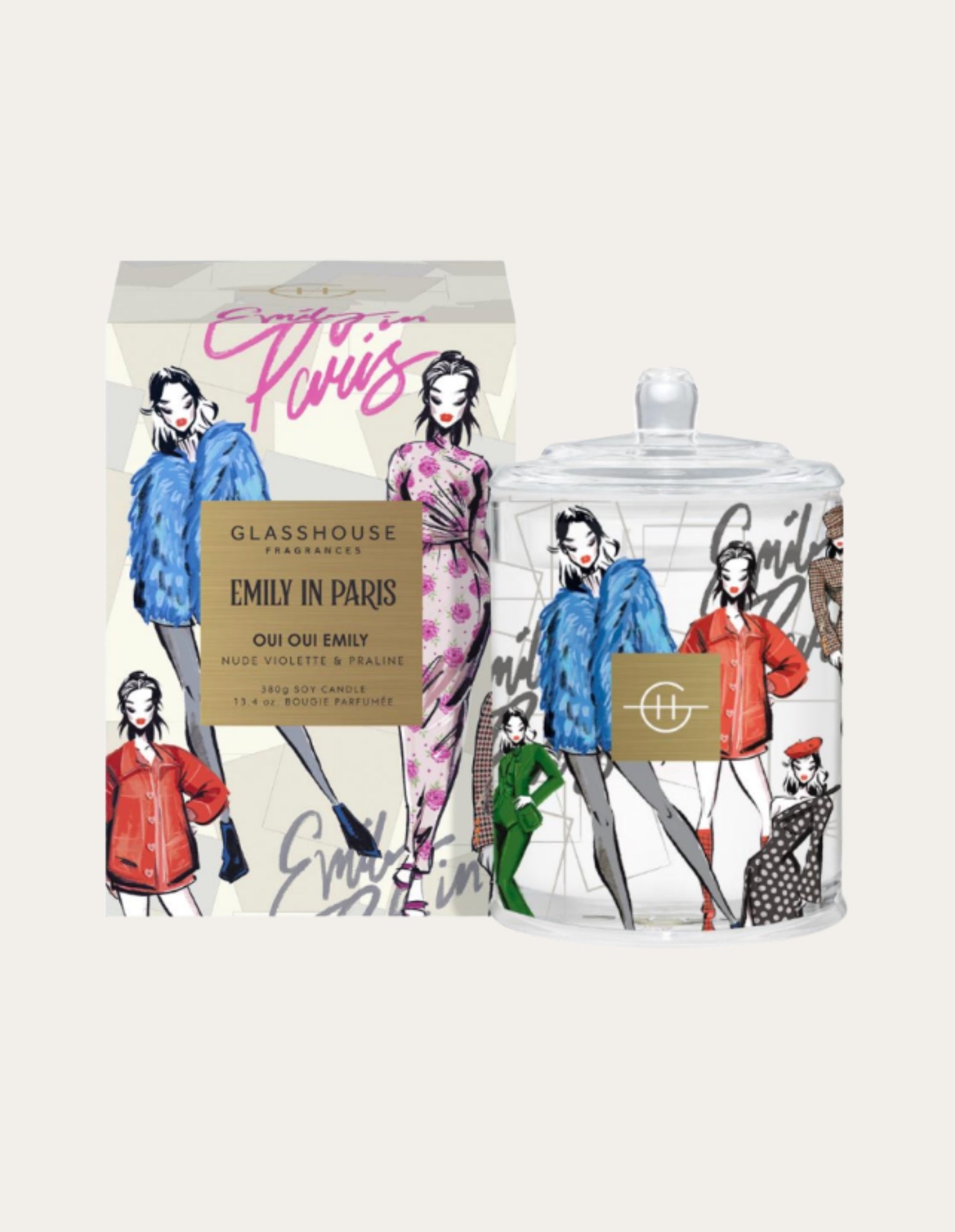 380g Candle - Oui Oui Emily - Glasshouse Fragrances