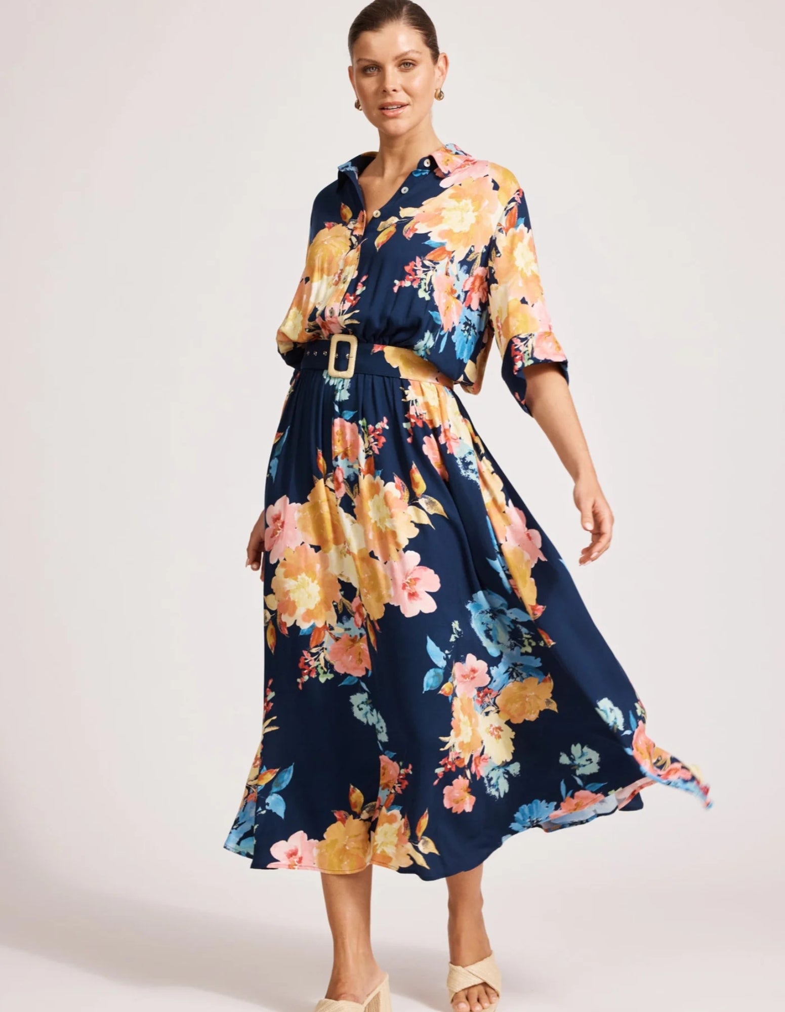 Parisio Belt Shirt Dress - Eb&Ive