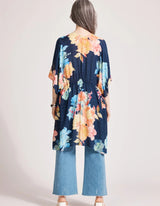 Parisio Tie Cape - Indigio Bloom - Eb&Ive