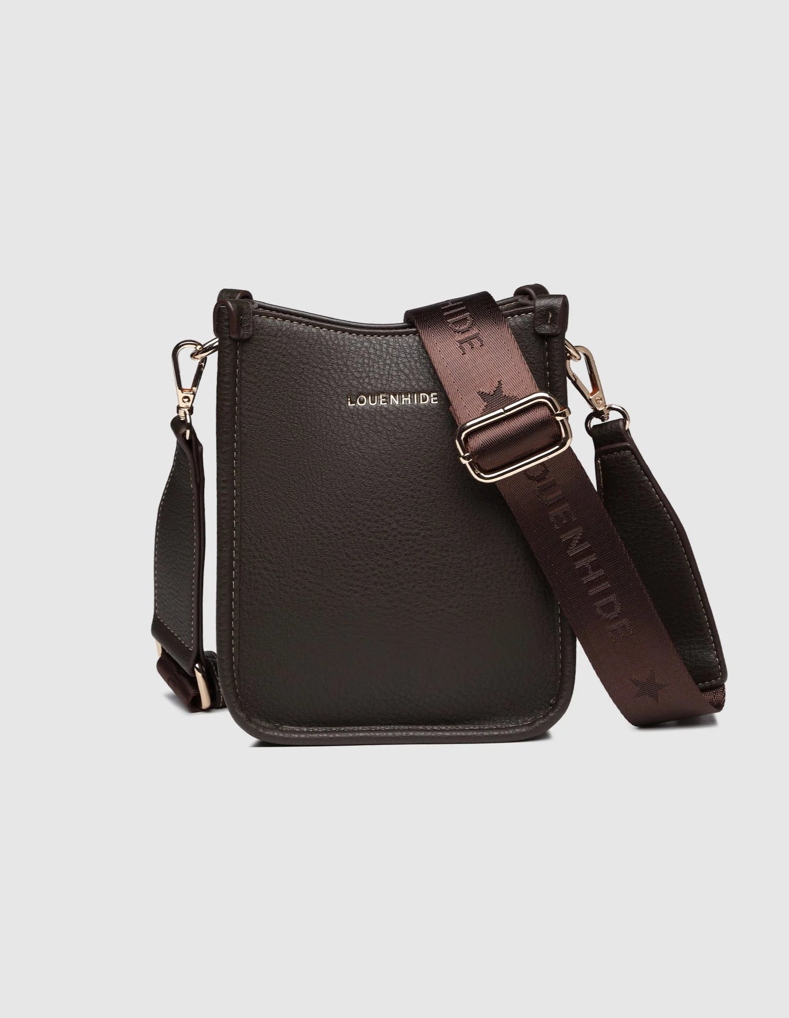Parker Phone Crossbody Bag - Chocolate - Louenhide