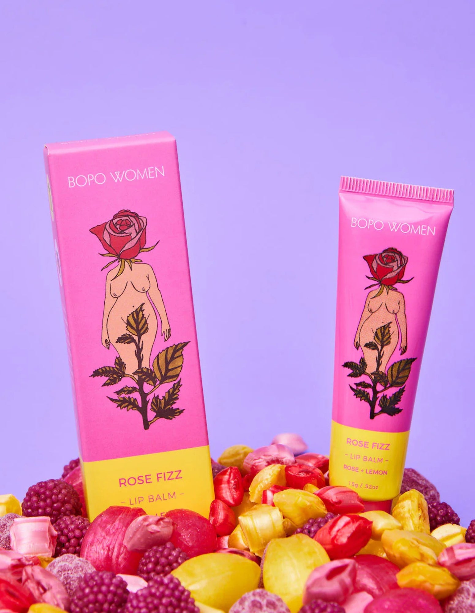 Rose Fizz Lip Balm - Bopo Women