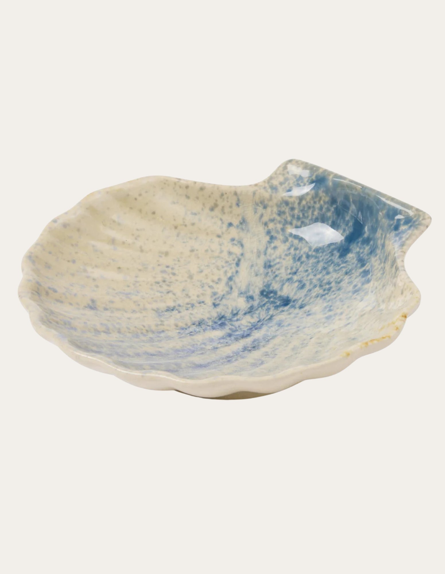 Scallop Blue Glazed Dish - Madras Link