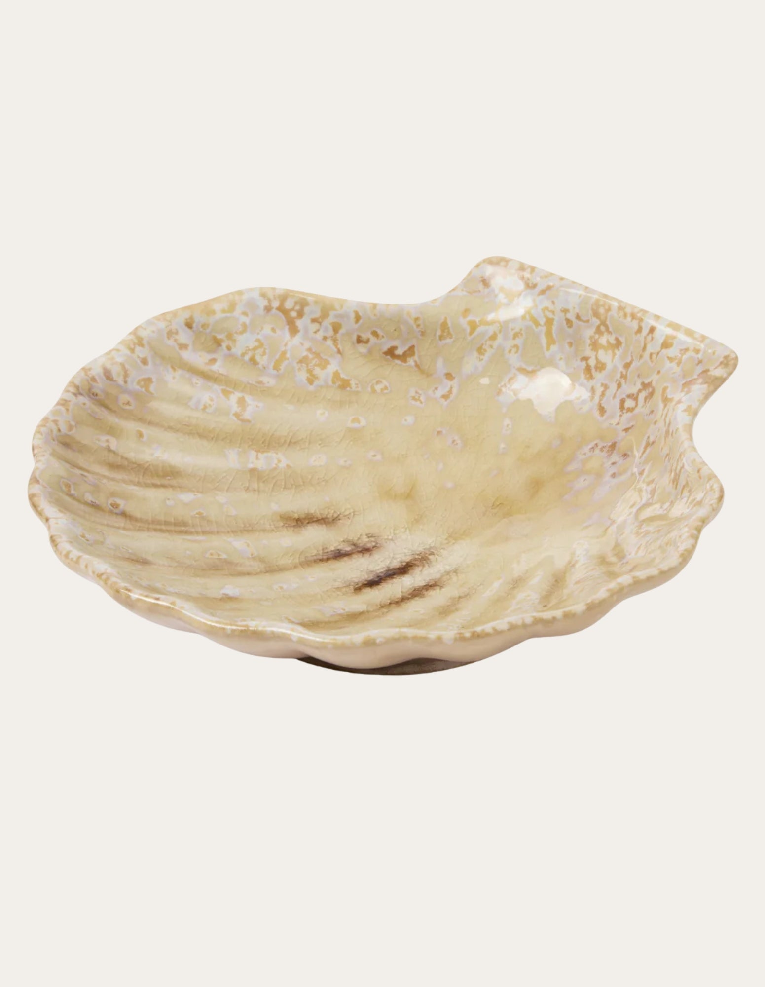 Scallop Sand Glazed Dish - Madras Link