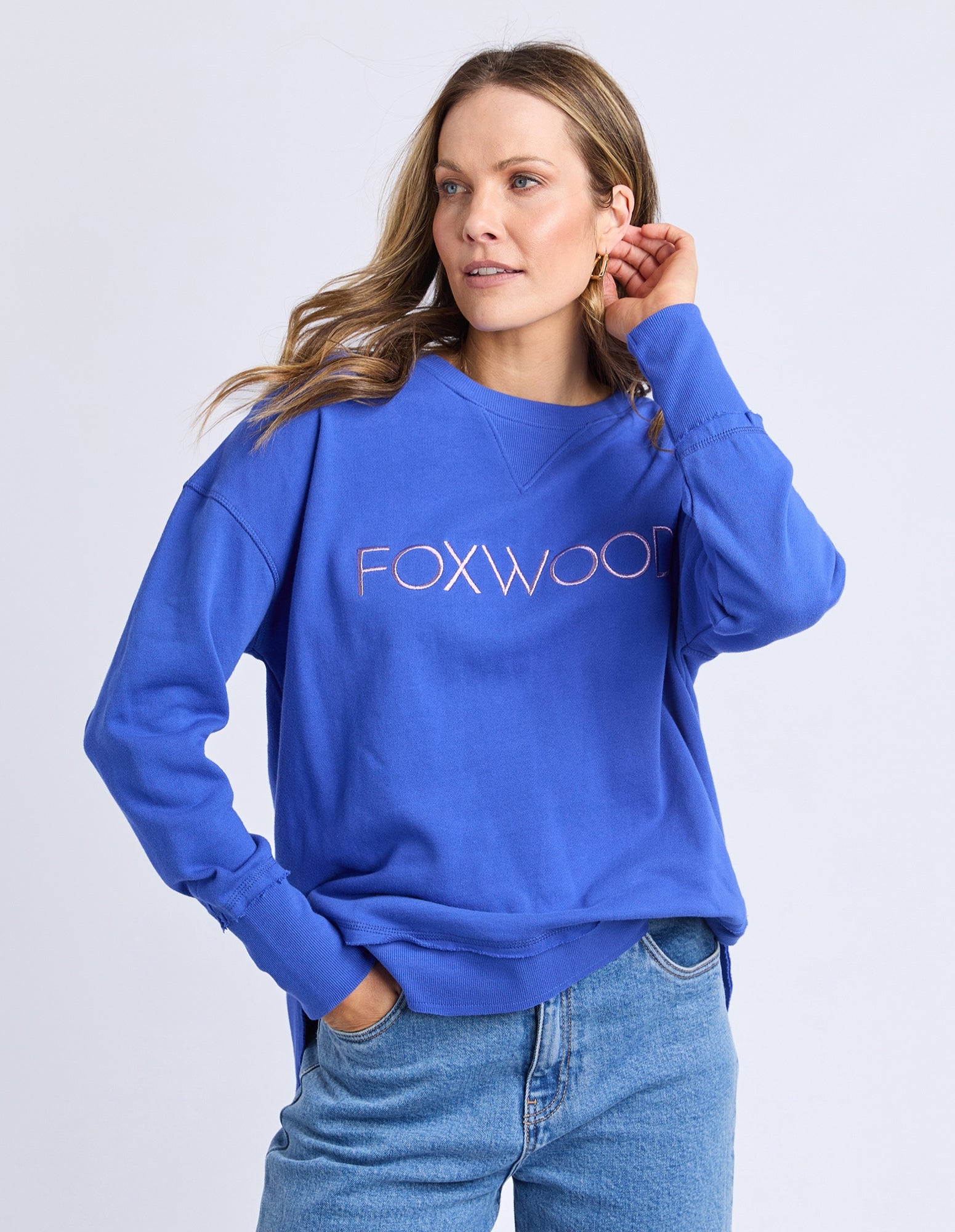 Simplified Metallic Crew - Blue - Foxwood