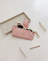 Skittle Sunglasses Case - Woven Pastel Pink - Louenhide