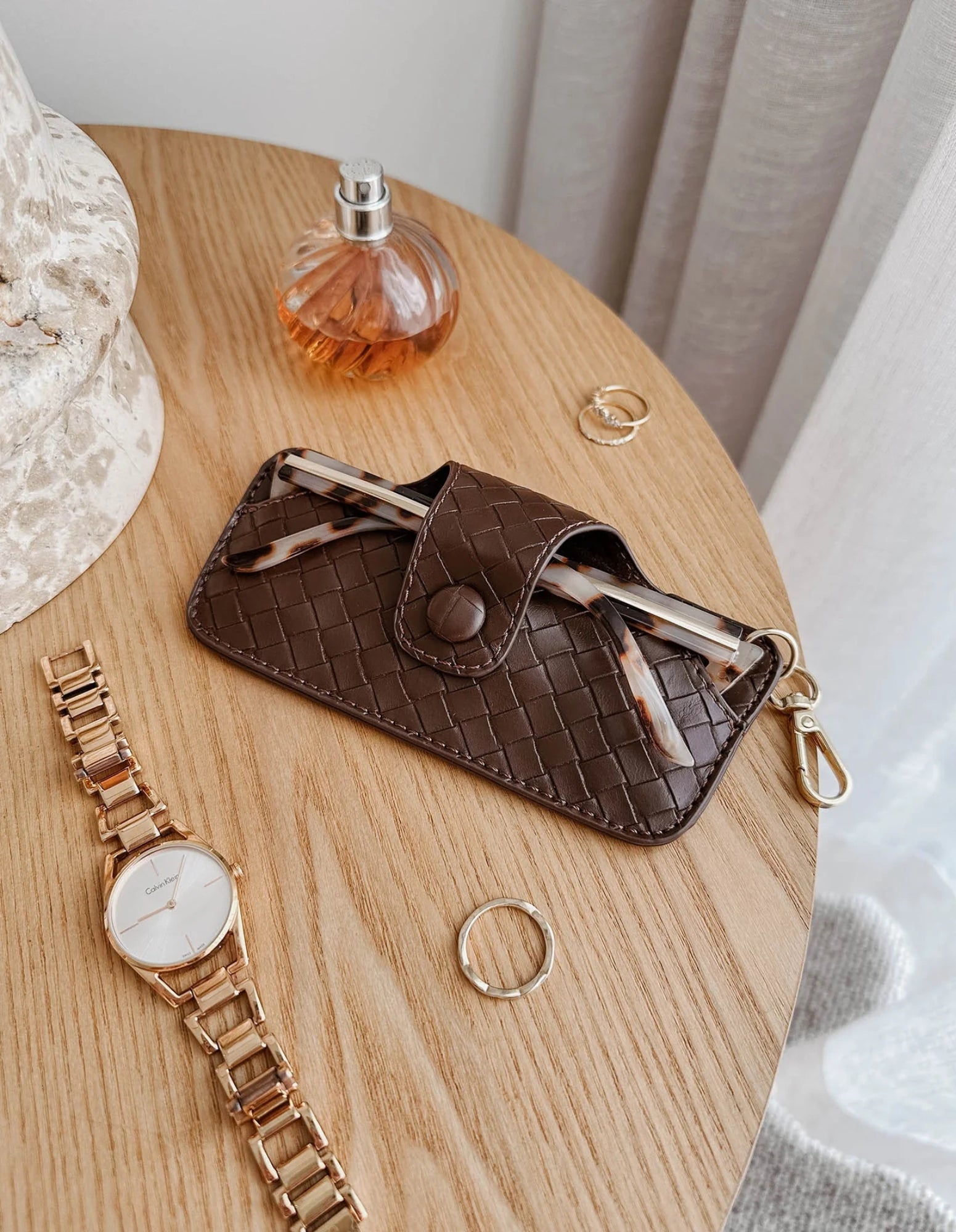 Skittle Sunglasses Case - Woven Chocolate - Louenhide