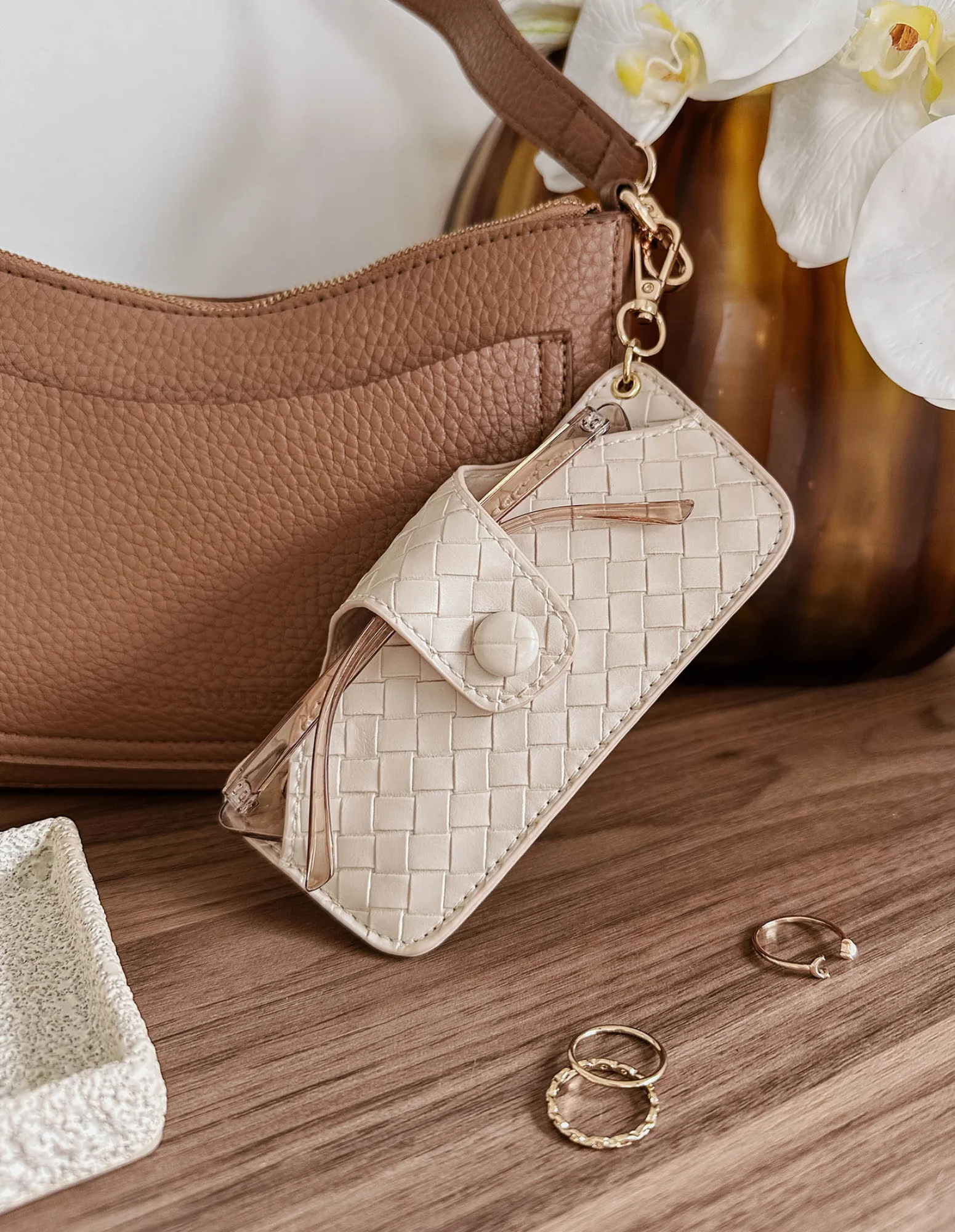 Skittle Sunglasses Case - Woven Vanilla - Louenhide