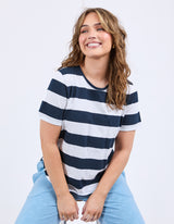 Spritz Stripe S/S Tee - Navy - Elm Lifestyle
