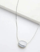 Steph Brushed Necklace - Silver - Zafino