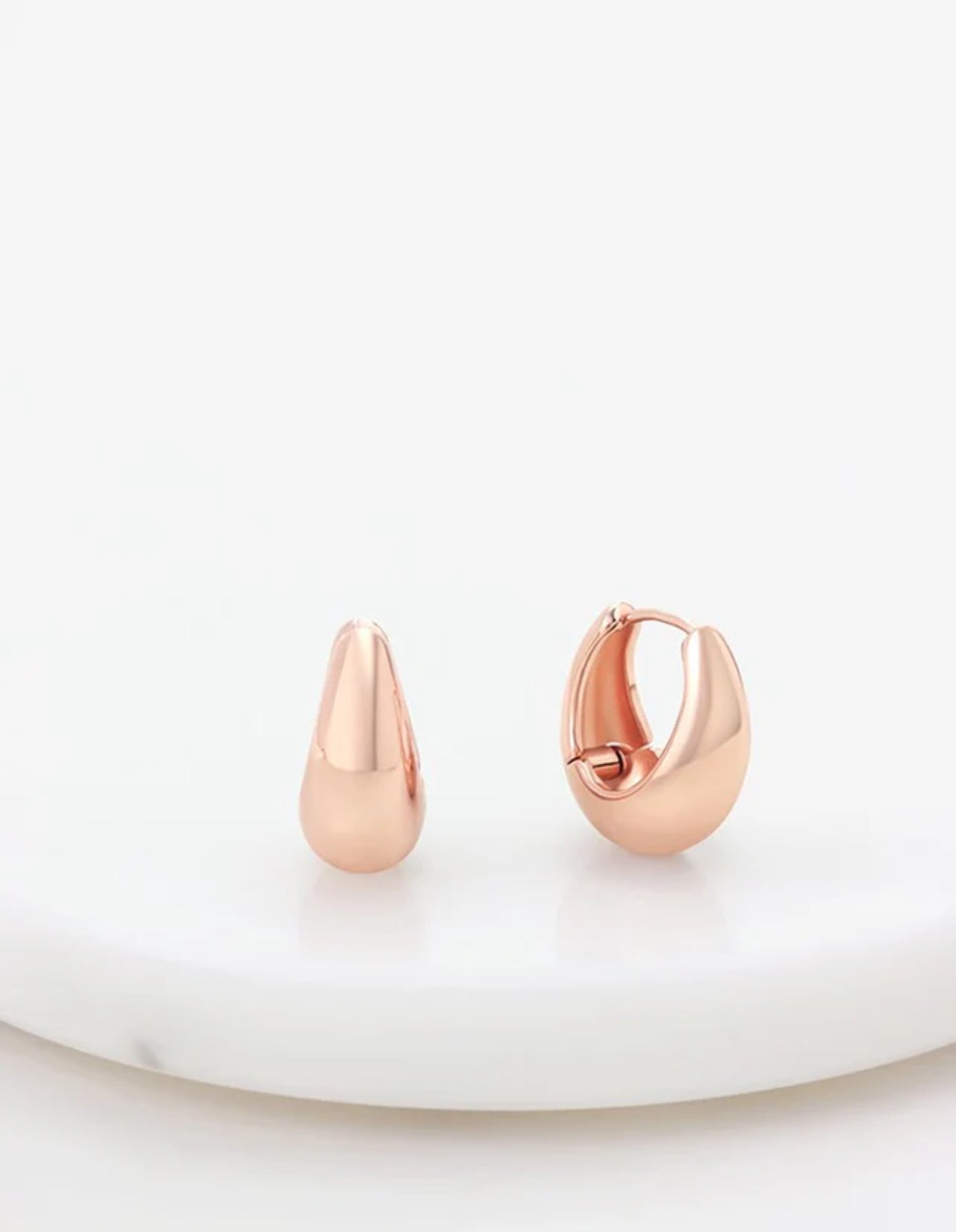 Steph Hoop Large - Rose Gold - Zafino