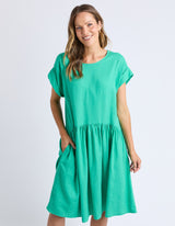 Sunset Hour Solid Dress - Gumdrop Green - Elm Lifestyle
