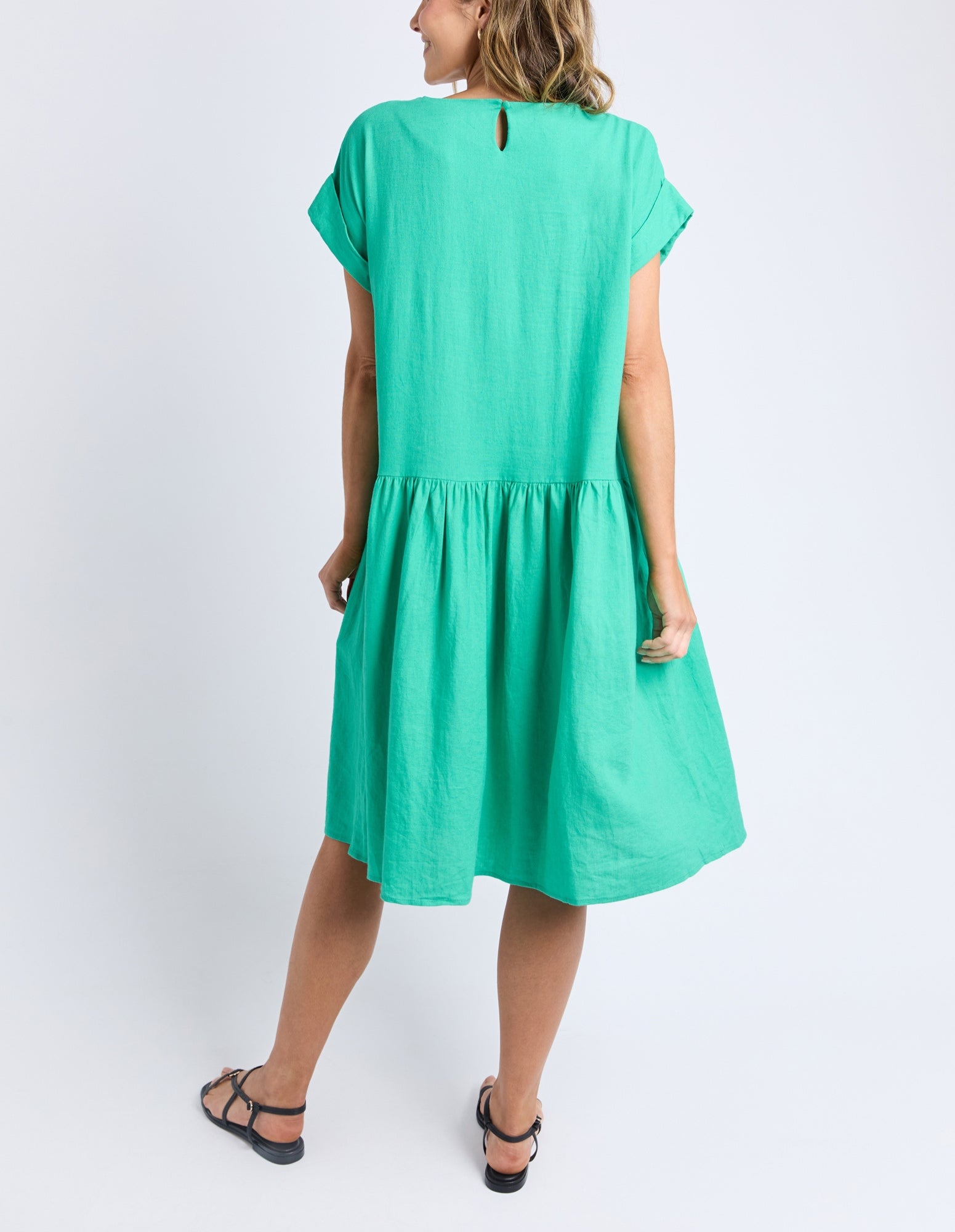 Sunset Hour Solid Dress - Gumdrop Green - Elm Lifestyle