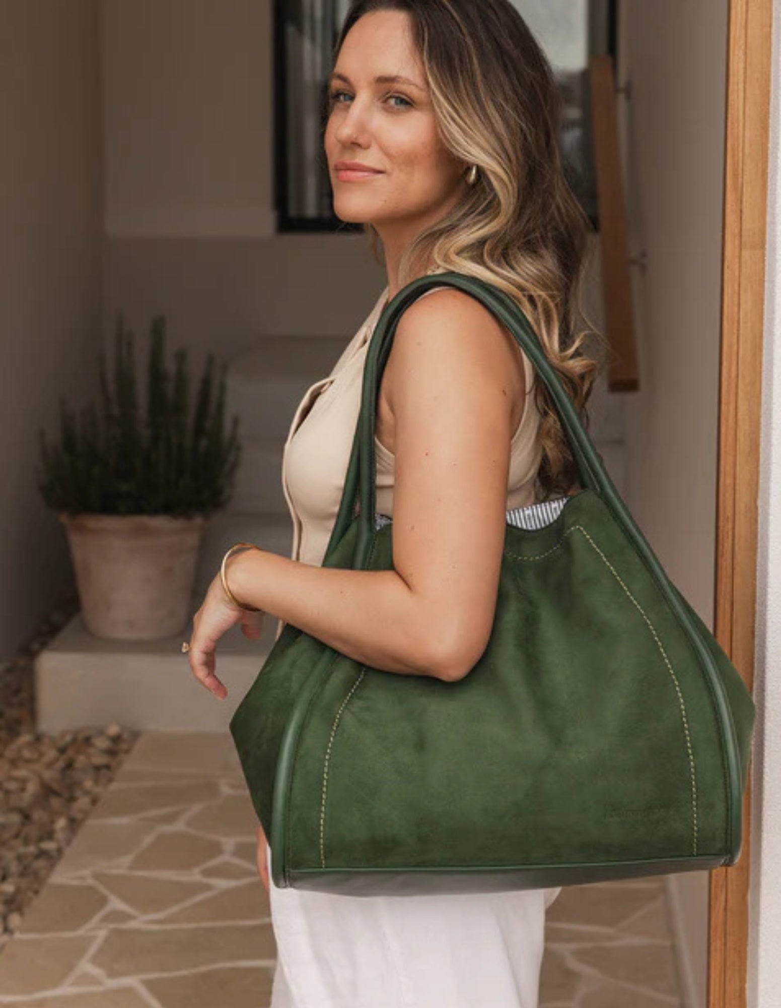 Sutton Shoulder Bag - Forest Green - Louenhide - FUDGE Gifts Home Lifestyle