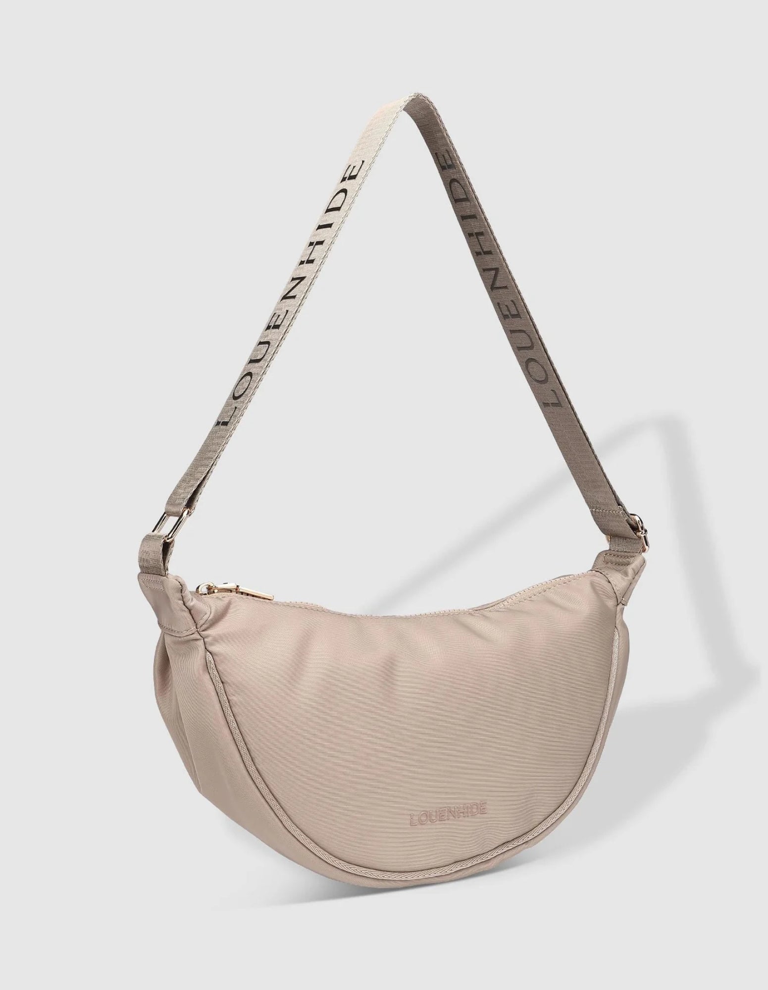 Sylvia Nylon Crossbody Bag - Beige - Louenhide