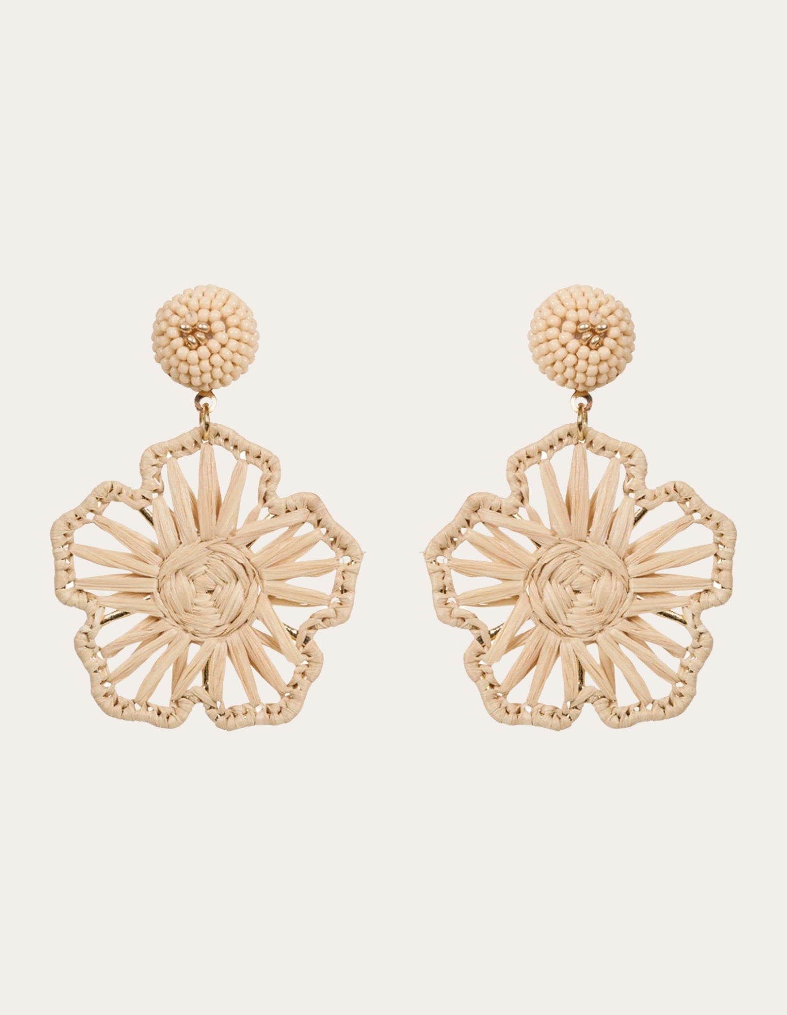 Sylvie Flower Earring - Canvas - Isle Of Mine