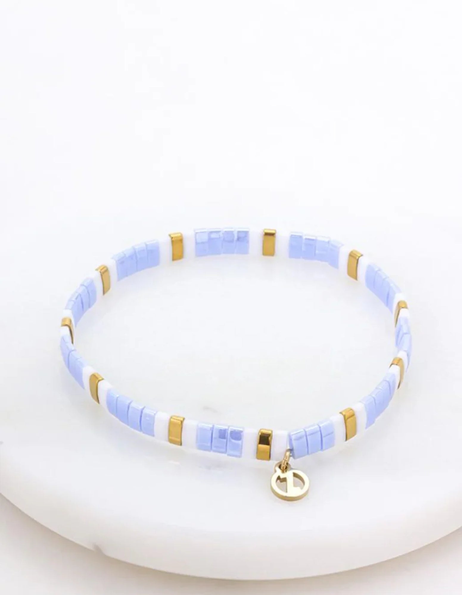 Tile Bracelet - Sky/Gold - Zafino