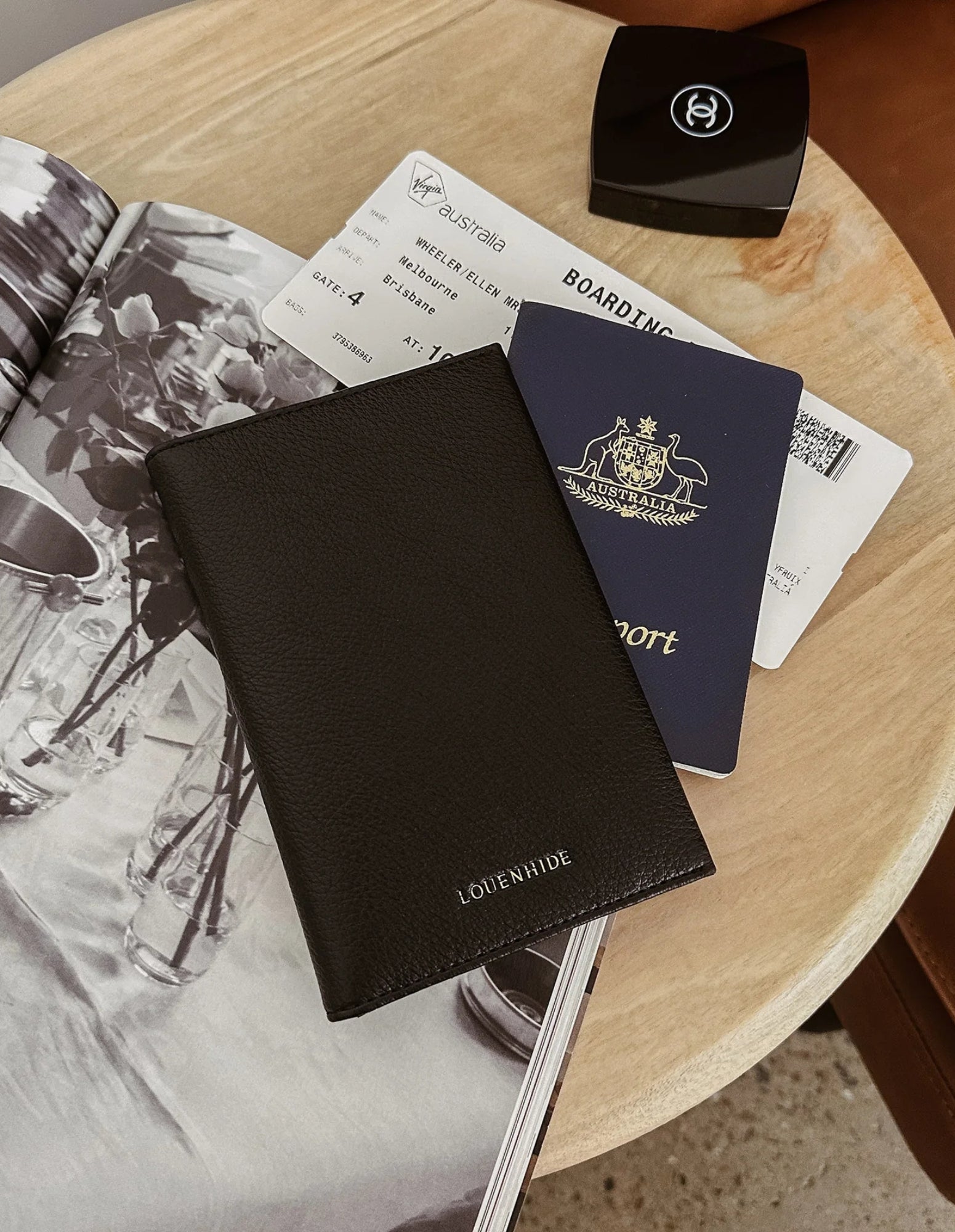 Venice Passport Holder - Black - Louenhide