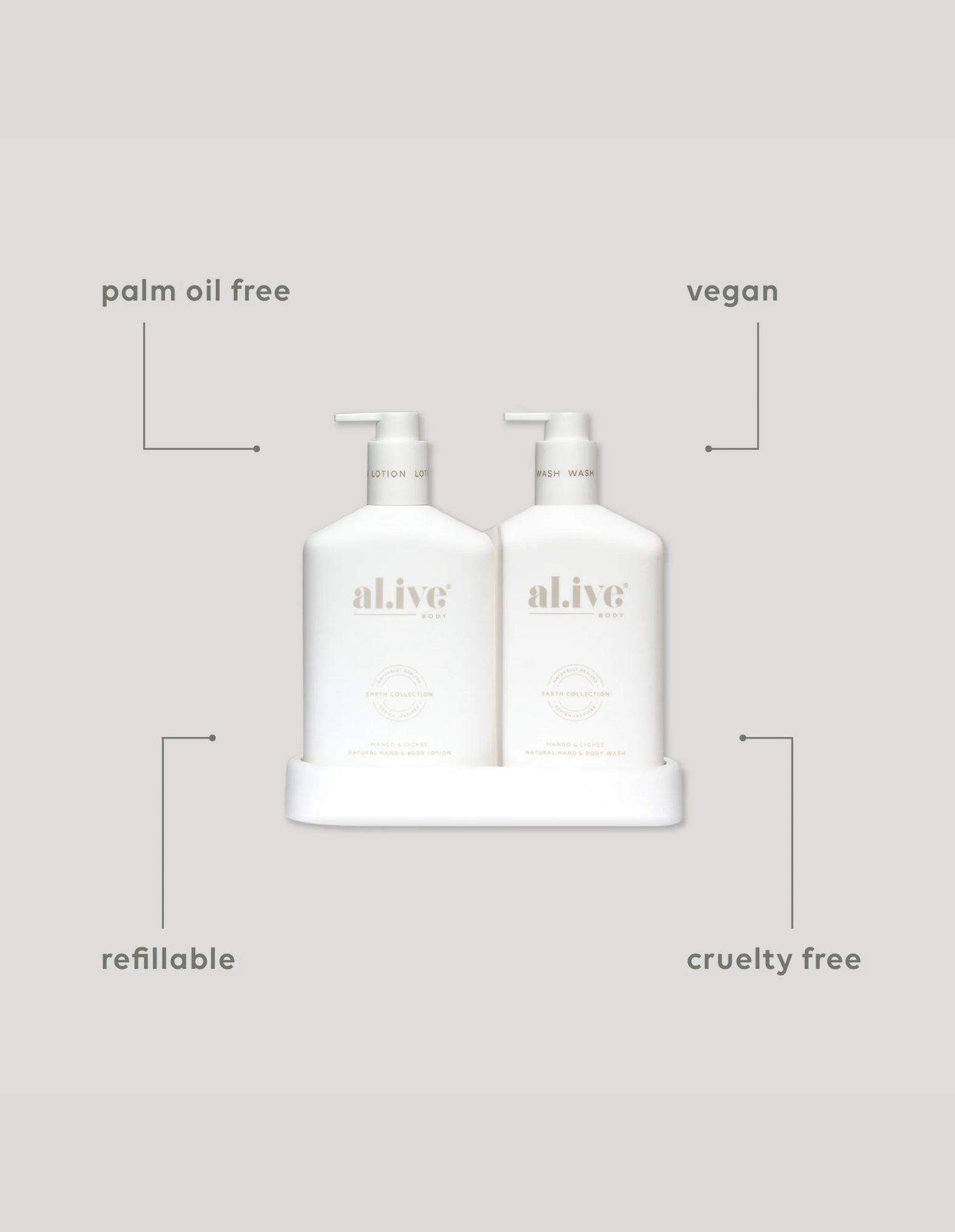 Wash & Lotion Duo - Mango & Lychee - Al.ive - FUDGE Gifts Home Lifestyle