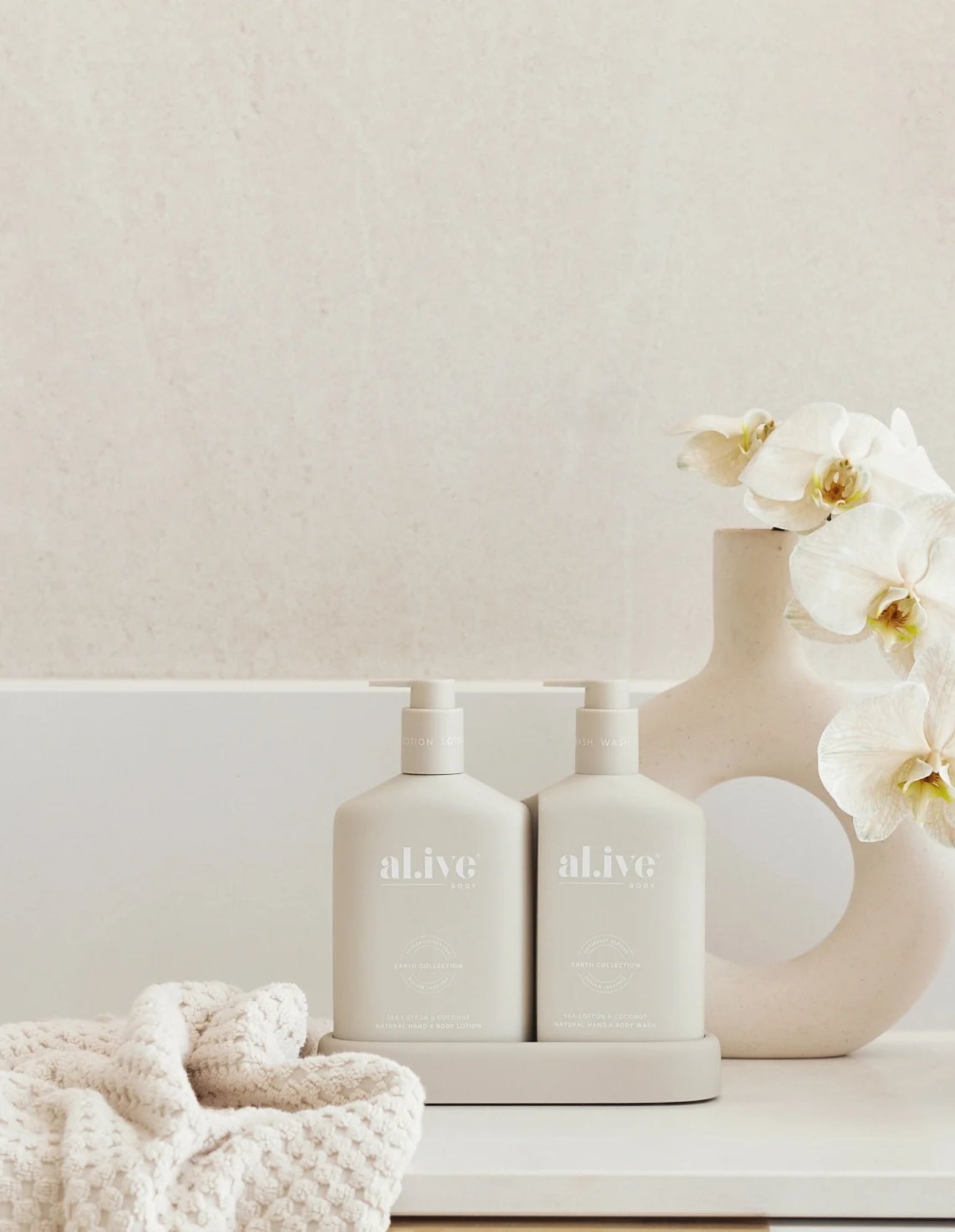 Wash & Lotion Duo - Sea Cotton & Coconut - Al.ive - FUDGE Gifts Home Lifestyle
