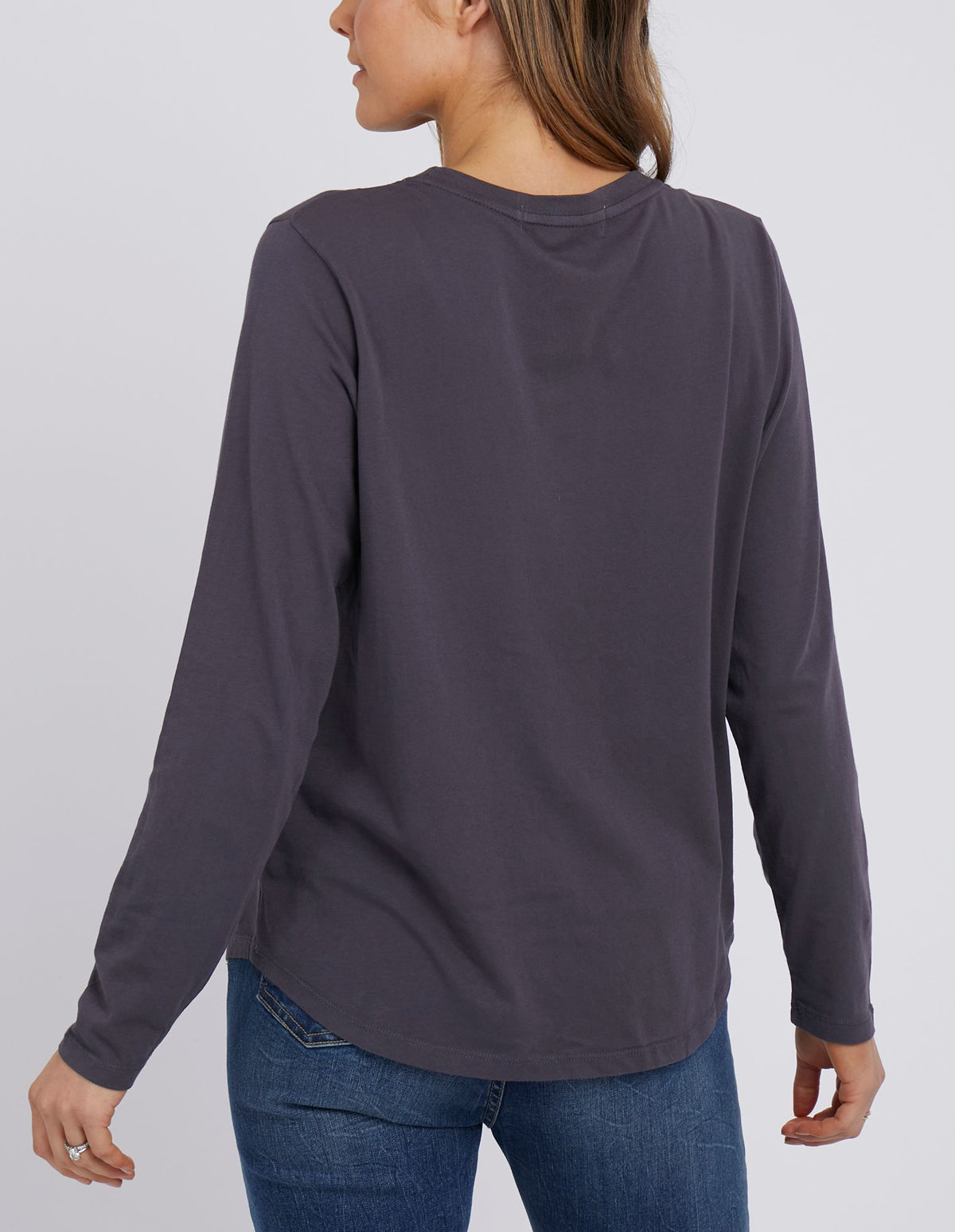 Manly Long Sleeve Tee - Coal - Foxwood - FUDGE Gifts Home Lifestyle