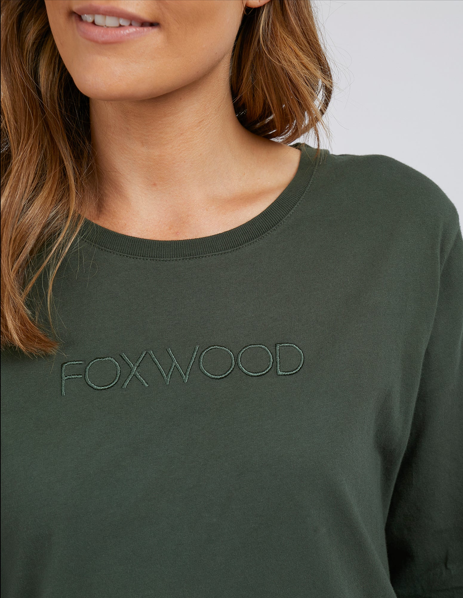 Foxwood L/S Tee - Khaki - Foxwood - FUDGE Gifts Home Lifestyle