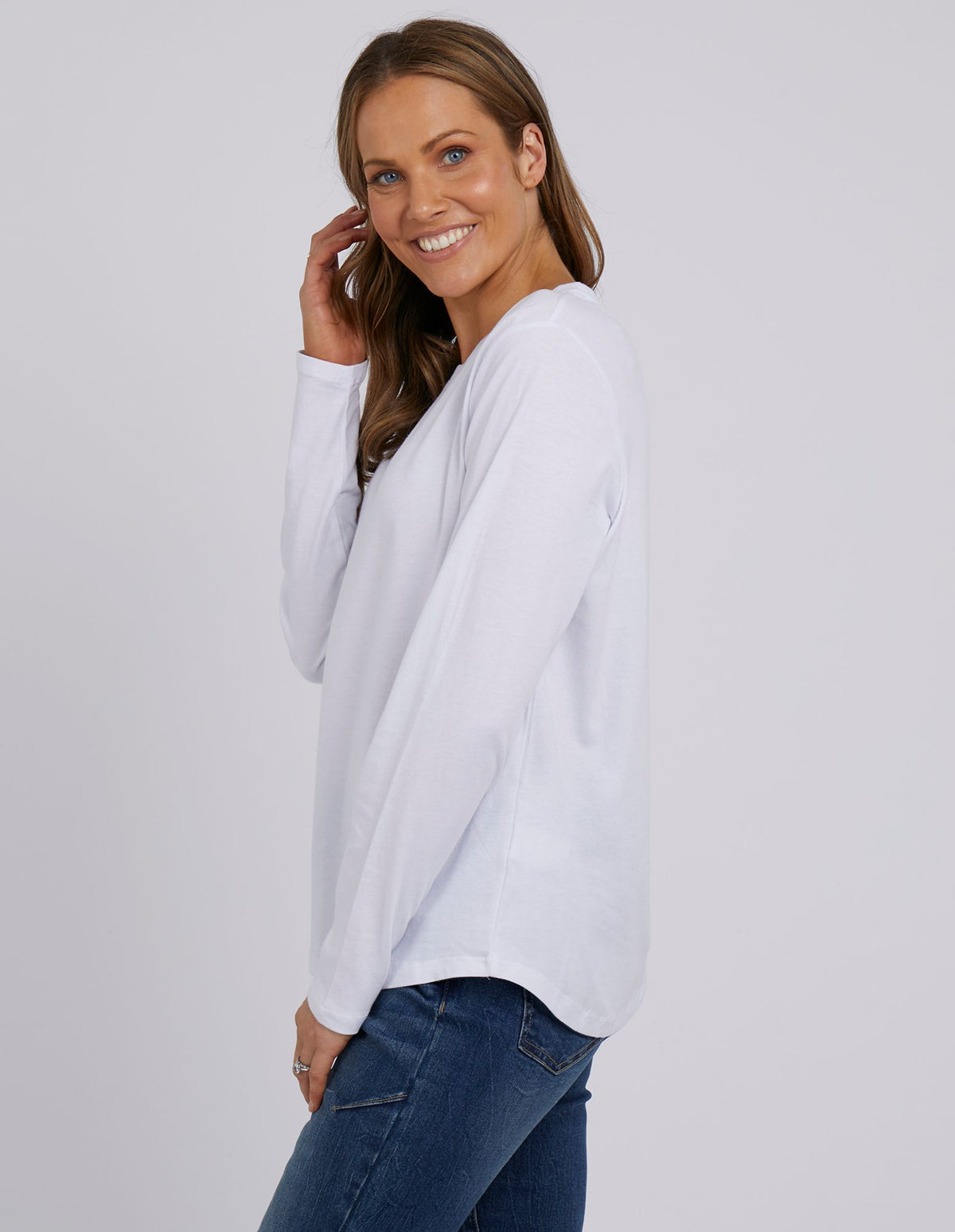 Manly Long Sleeve Tee - White - Foxwood - FUDGE Gifts Home Lifestyle