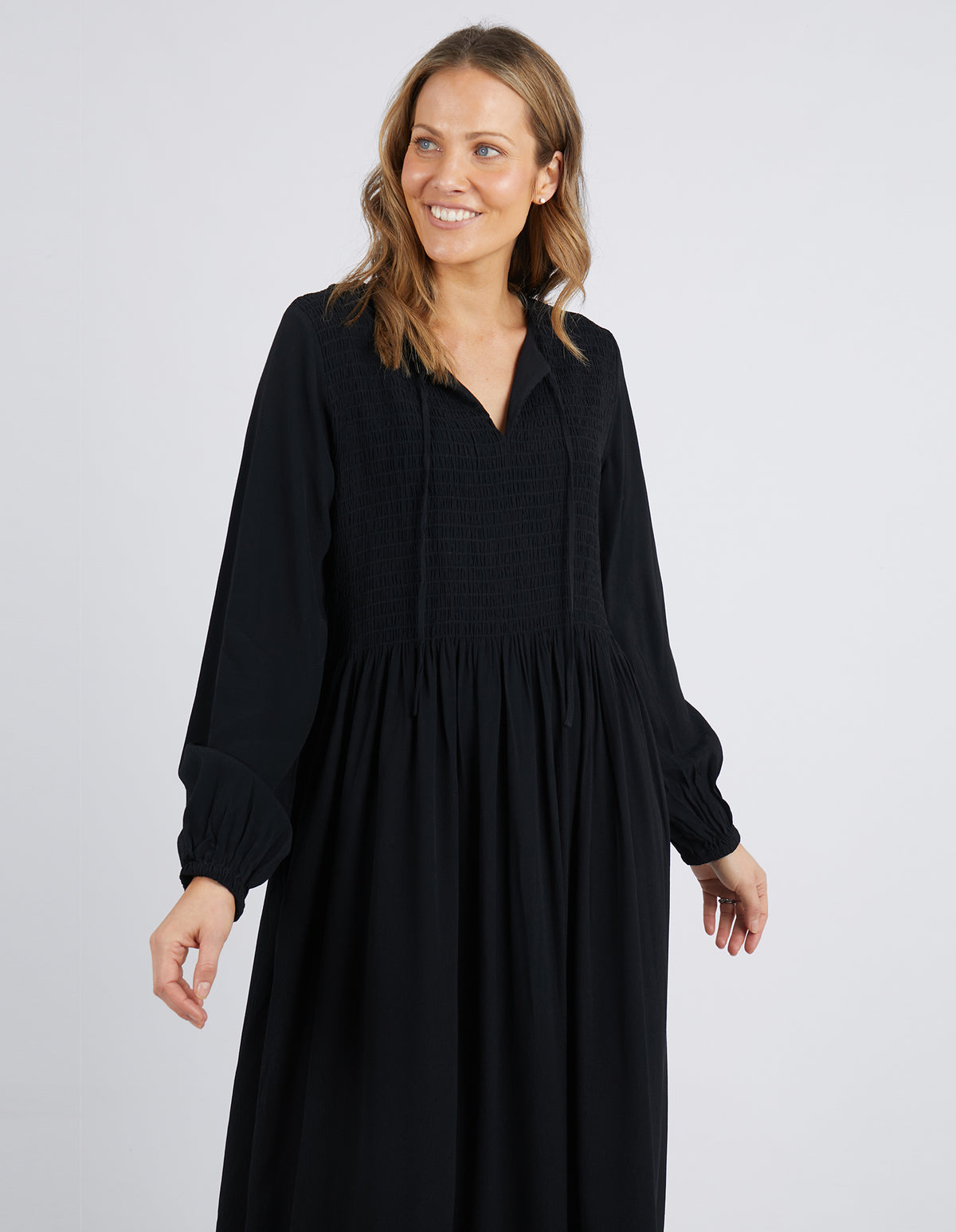 Lottie Midi Dress - Black - Elm Lifestyle