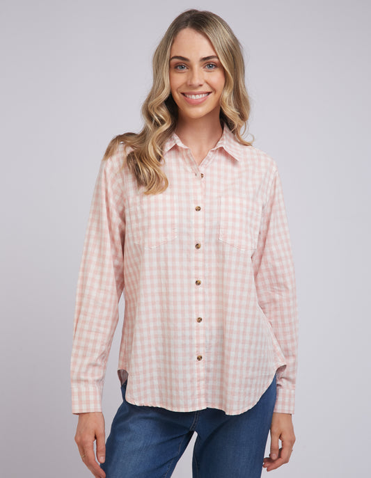 Louisa Gingham Shirt - Pink Gingham - Elm Lifestyle - FUDGE Gifts Home Lifestyle