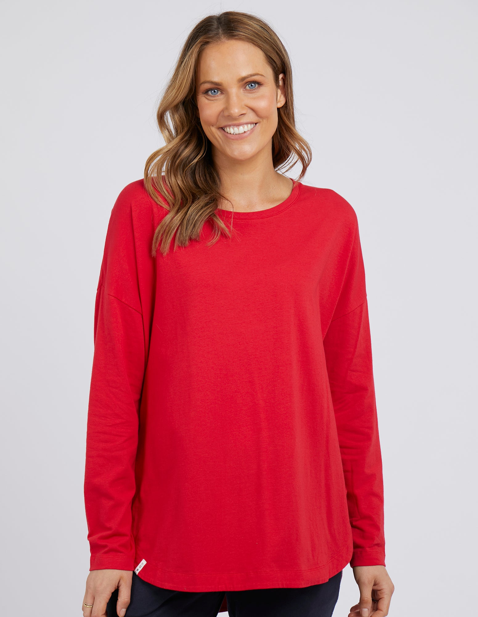 Society L/S Tee - Scarlet - Elm Lifestyle - FUDGE Gifts Home Lifestyle