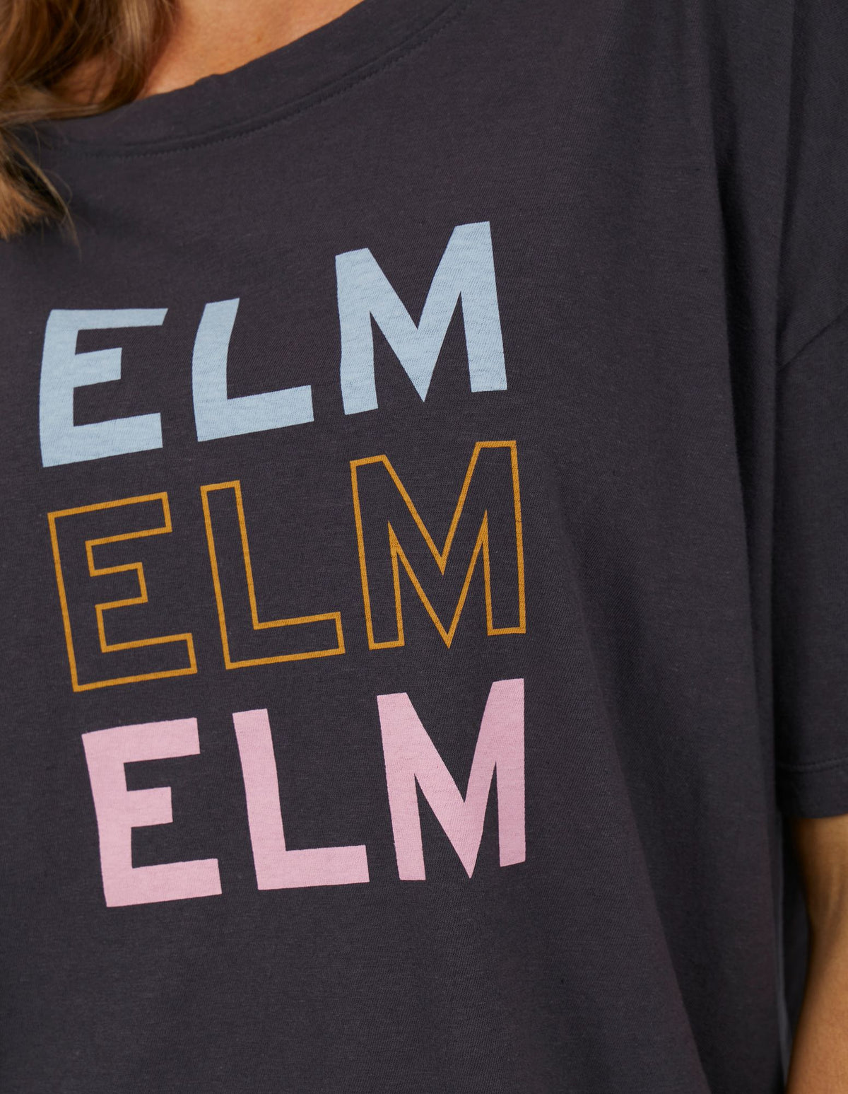 Elm Block S/S Tee - Washed Black - Elm Lifestyle