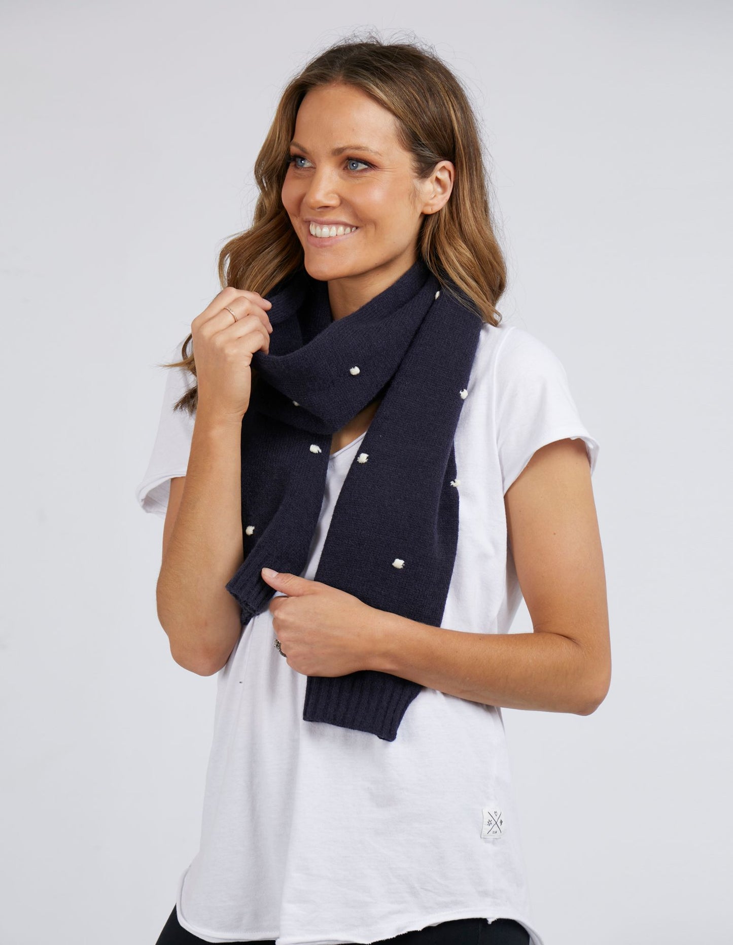 Dotty Scarf - Navy - Elm Lifestyle - FUDGE Gifts Home Lifestyle