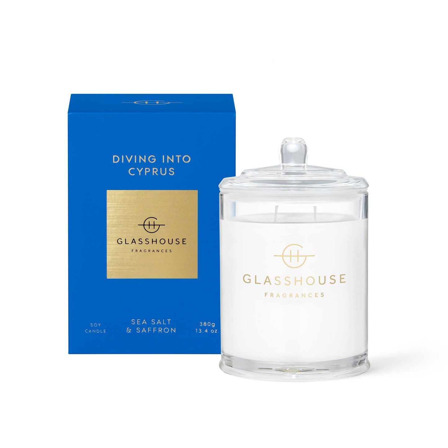 Candle 380g - Diving into Cyprus - Glasshouse Fragrances - FUDGE Gifts Home Lifestyle