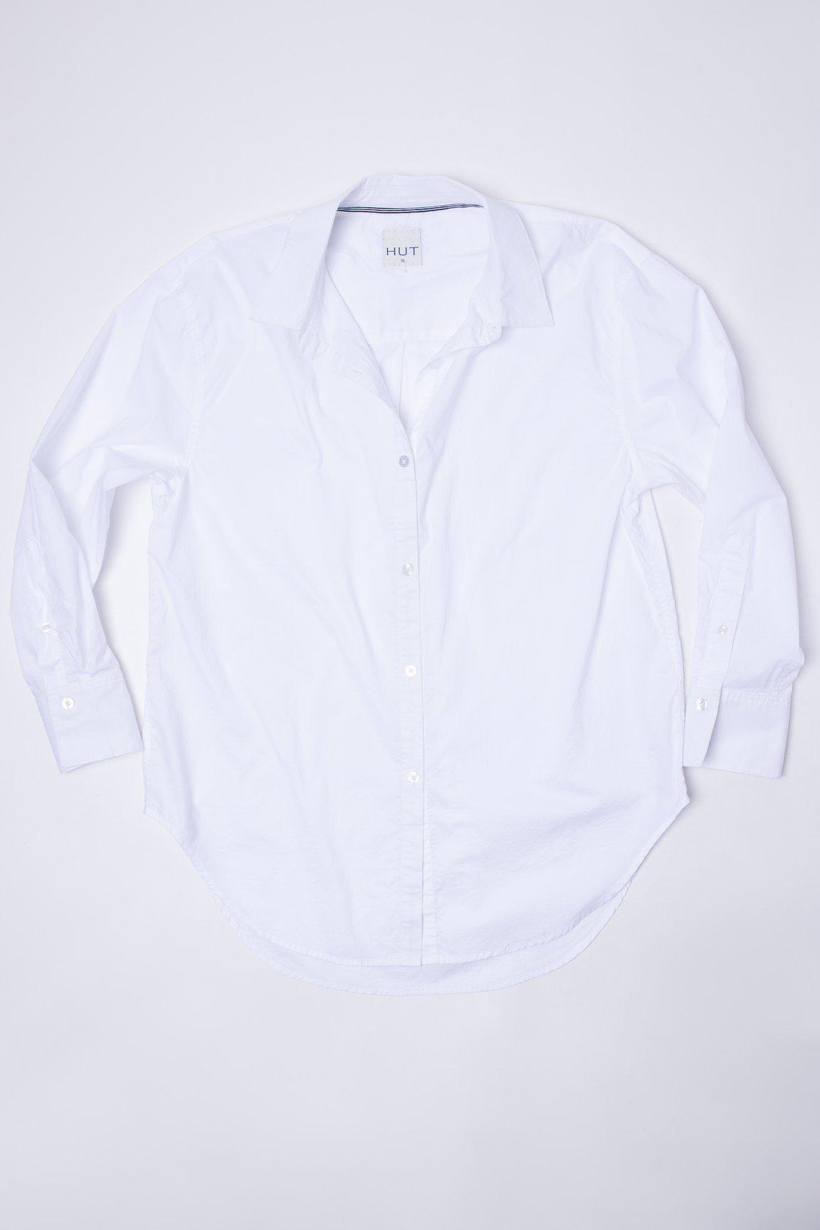 Cotton Maxi Shirt - White - HUT - FUDGE Gifts Home Lifestyle