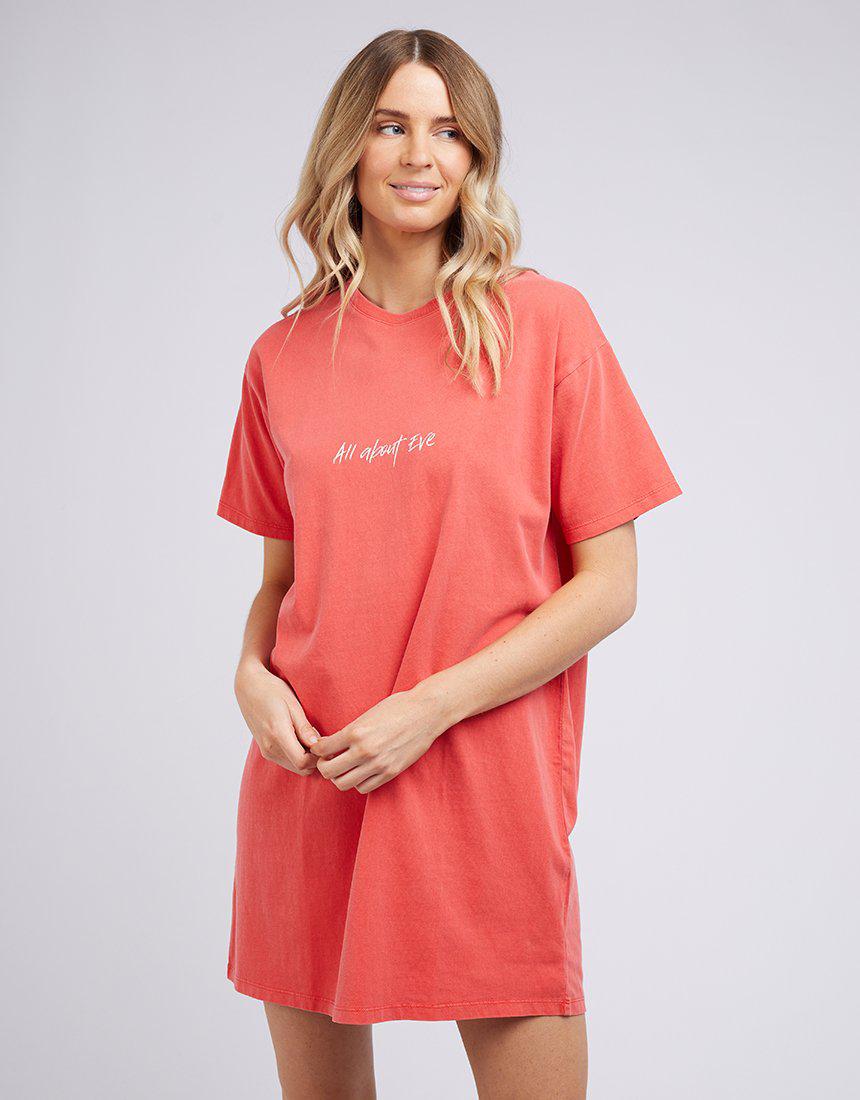 Essential Eve Tee Dress - Red - All About Eve - FUDGE Gifts Home Lifestyle