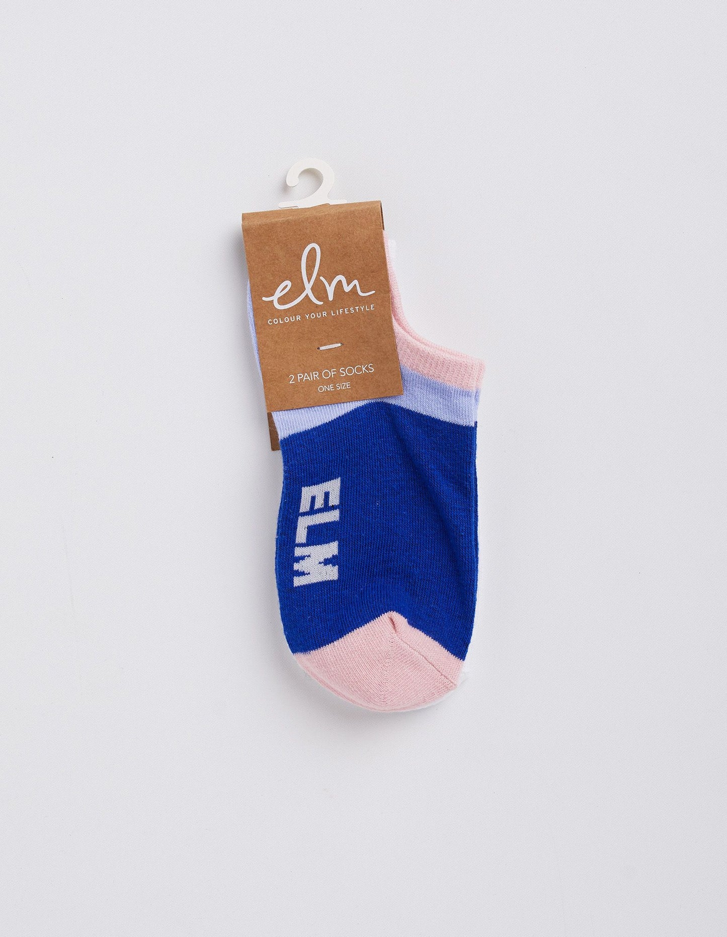 No Show Socks - Blue Block / White - Elm Lifestyle - FUDGE Gifts Home Lifestyle