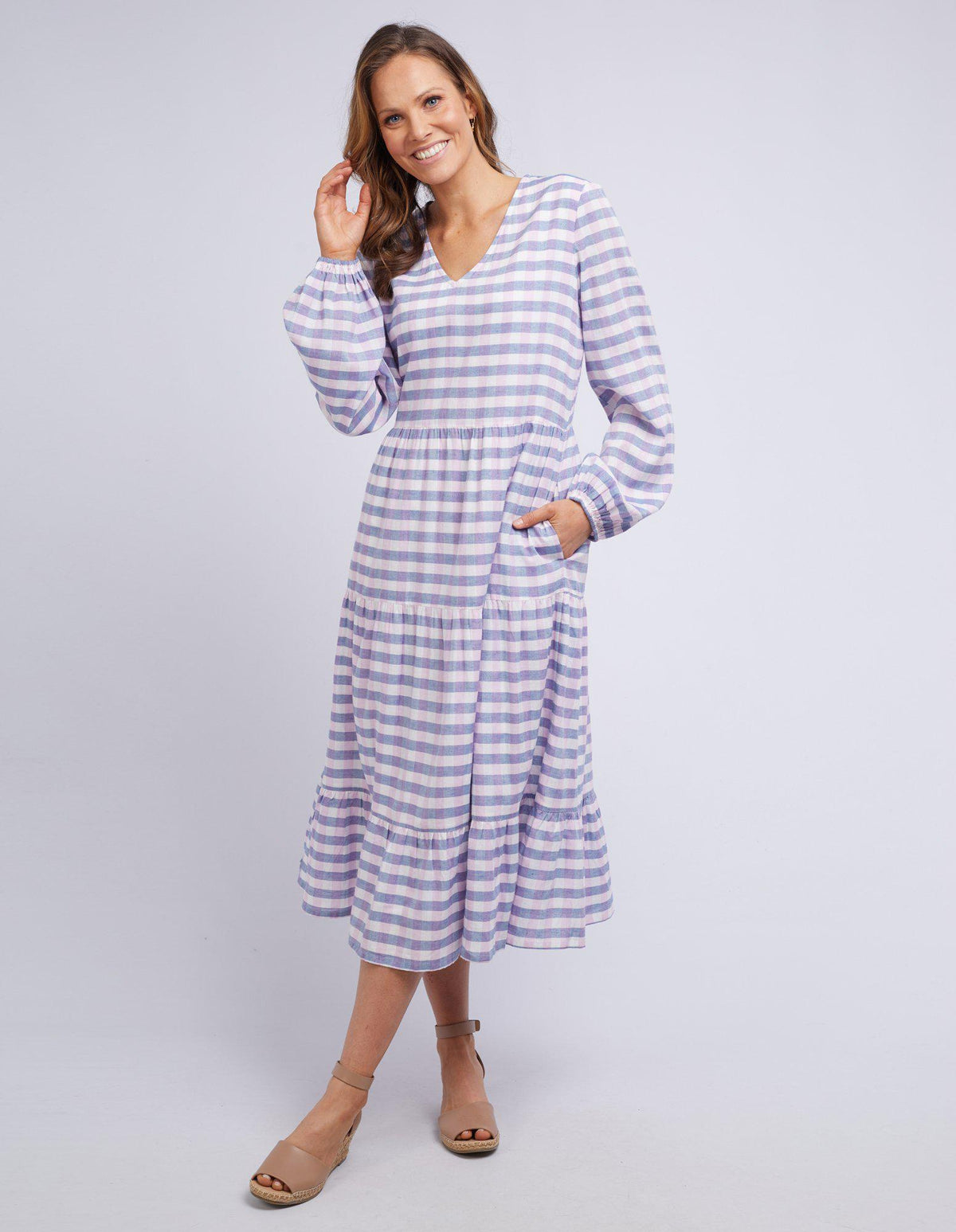 Gracie Gingham Dress - Pink And Blue Check - Elm Lifestyle - FUDGE Gifts Home Lifestyle