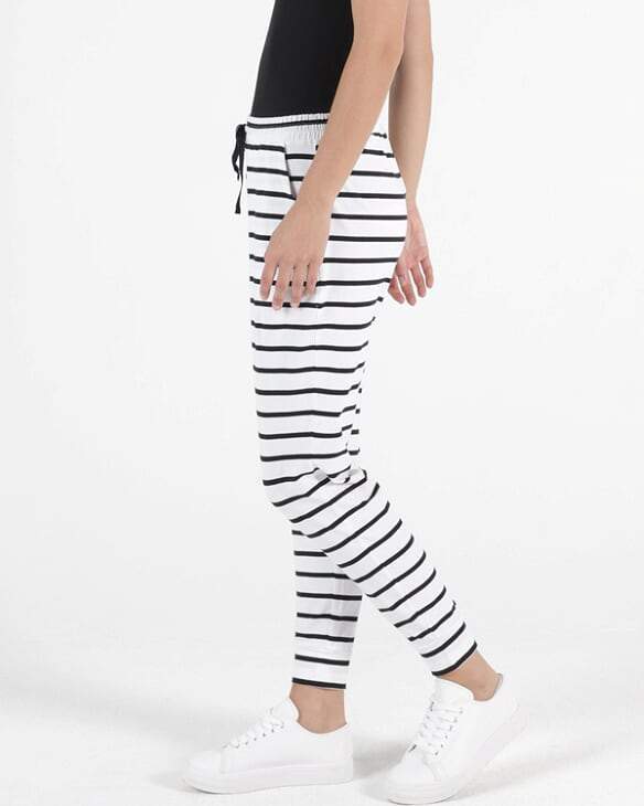 Heidi Pants - Black/White Stripe - Betty Basics - FUDGE Gifts Home Lifestyle