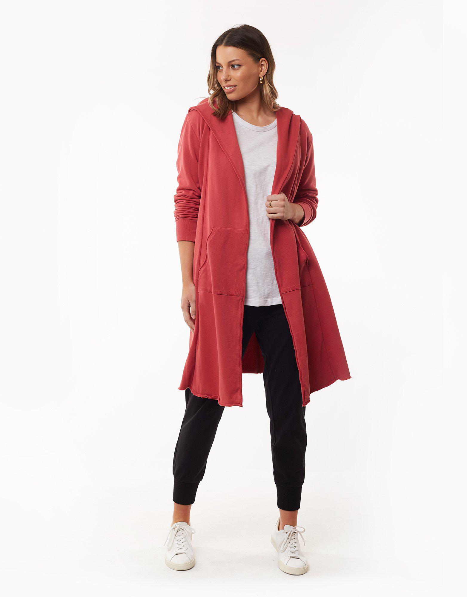Naomi Hooded Cardi - Red - Foxwood - FUDGE Gifts Home Lifestyle