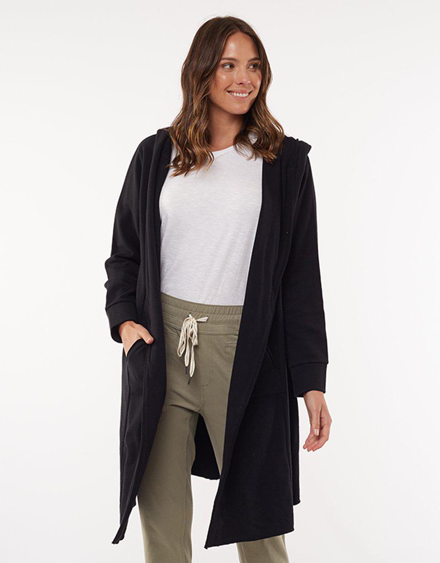 Naomi Hooded Cardi - Solid Black - Foxwood - FUDGE Gifts Home Lifestyle