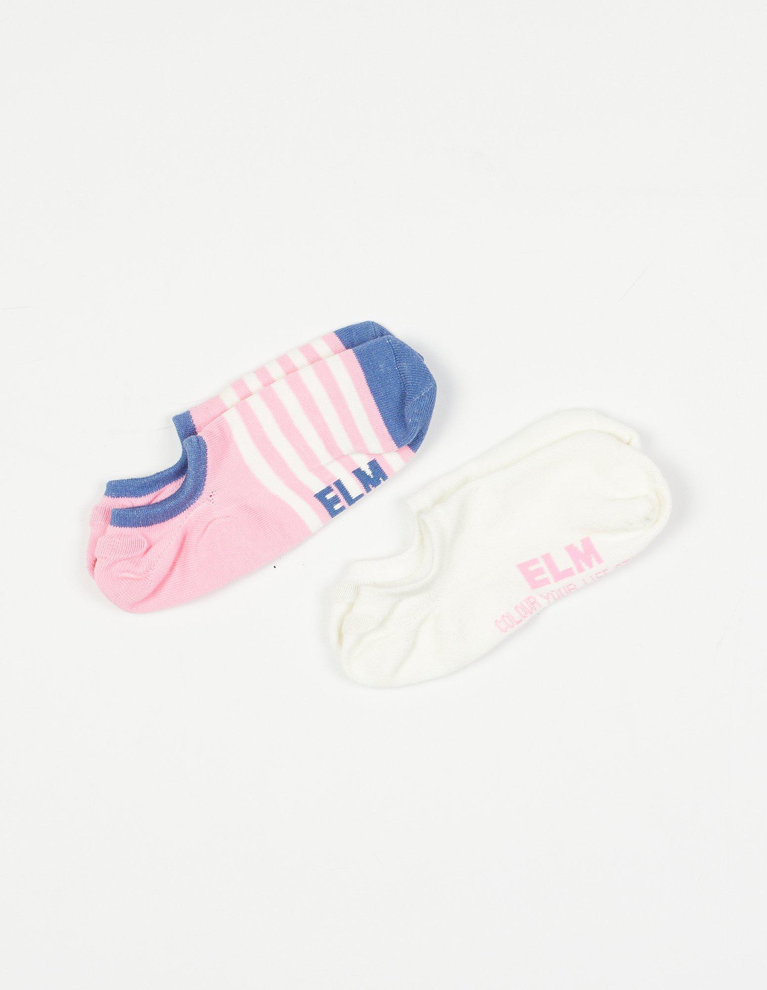 No Show Socks 2Pk - Pink - Elm Lifestyle - FUDGE Gifts Home Lifestyle
