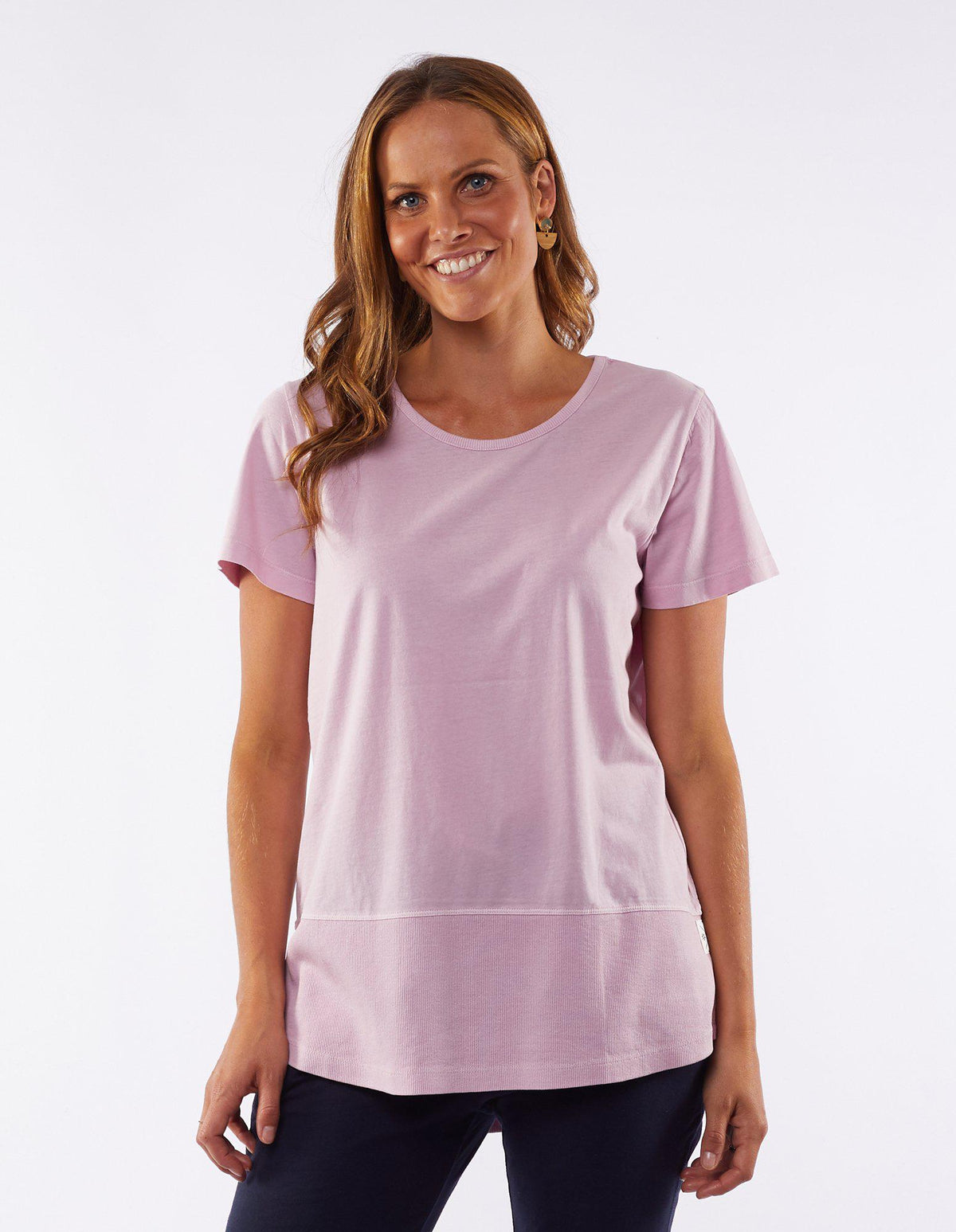 Rib S/S Tee - Orchid - Elm Lifestyle - FUDGE Gifts Home Lifestyle